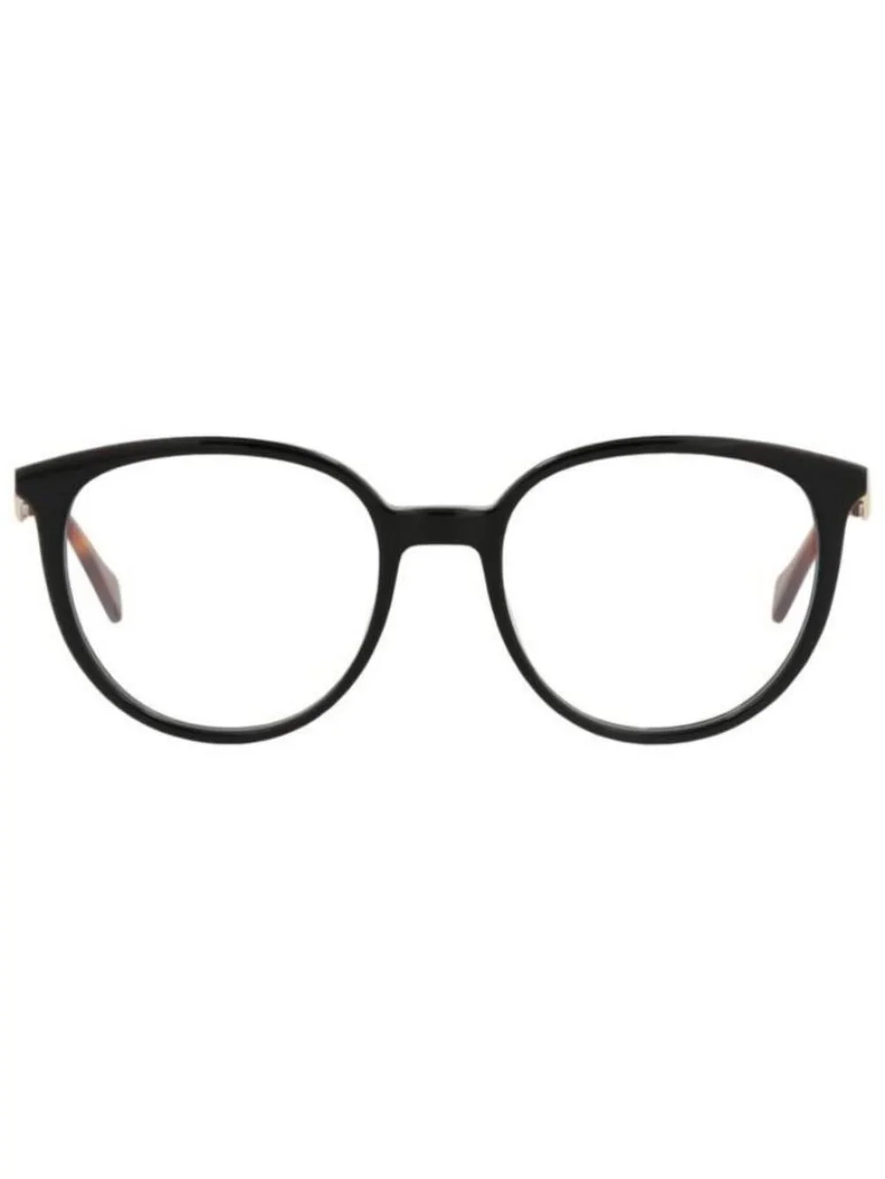 New Gucci Womens Round/Oval Black Gold Transparent Fashion Designer Eyeglasses